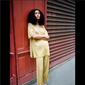 Zara knit short sleeve tunic